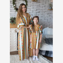 Load image into Gallery viewer, Fashion Girl Dress Women Dress Maxi Mother Daughter Dresses