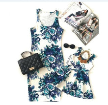 Load image into Gallery viewer, Floral Girl Dress Women Dress Sexy Mother Daughter Family
