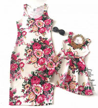 Load image into Gallery viewer, Floral Girl Dress Women Dress Sexy Mother Daughter Family