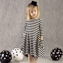 Load image into Gallery viewer, New Fashion Stripe Girl Dress Pockets Mom and Daughter Family