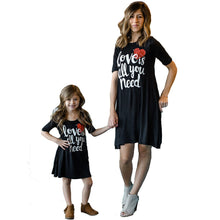 Load image into Gallery viewer, New LOVE Girl Women Dress Summer Beach mother daughter dresses