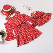 Load image into Gallery viewer, Plaid Girl Dress Women Dress Long Wedding Party Mother Daughter