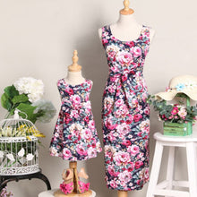 Load image into Gallery viewer, Rose Floral Girl Women Dress Gown Mother Daughter Dresses Wedding