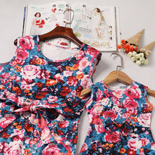 Load image into Gallery viewer, Rose Floral Girl Women Dress Gown Mother Daughter Dresses Wedding