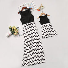 Load image into Gallery viewer, Striped Girl Women Dress Sundress Mother Daughter dresses Wedding