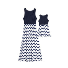 Load image into Gallery viewer, Striped Girl Women Dress Sundress Mother Daughter dresses Wedding