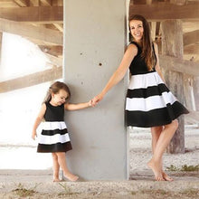 Load image into Gallery viewer, Striped Girl Women Dress Sundress Mother Daughter dresses Wedding