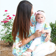 Load image into Gallery viewer, Summer Floral Baby Girl Women Beach Kaftan T shirt Mother