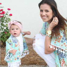 Load image into Gallery viewer, Summer Floral Baby Girl Women Beach Kaftan T shirt Mother