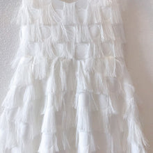 Load image into Gallery viewer, White Fringe Lace Girl Dress Women Dress Long Wedding Party