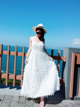 Load image into Gallery viewer, White Fringe Lace Girl Dress Women Dress Long Wedding Party