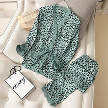 Load image into Gallery viewer, Pajama Set pjs for Women Satin Silky Pyjama Long Sleeve Casual