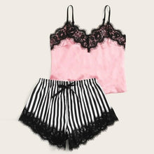 Load image into Gallery viewer, Pajamas for Women's Sexy Satin Fun Suit Family Pajamas Striped Polka