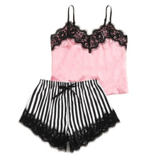 Load image into Gallery viewer, Pajamas for Women's Sexy Satin Fun Suit Family Pajamas Striped Polka
