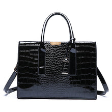 Load image into Gallery viewer, Leather Messenger Bag Crocodile