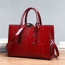 Load image into Gallery viewer, Leather Messenger Bag Crocodile