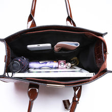 Load image into Gallery viewer, Leather Messenger Bag Crocodile