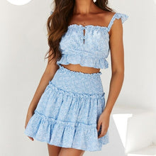 Load image into Gallery viewer, Paris Girl Chiffon Sling Polka Dot Skirt Two Piece Set Women Casual