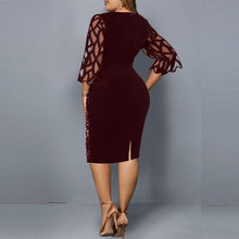 Load image into Gallery viewer, Party Dresses Sequin Plus Size Women's Dress Mesh See Through - Sophornlilly