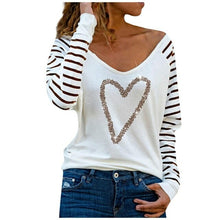 Load image into Gallery viewer, Patchwork Floral Print Women's Tunic Spring Fashion V neck Blouse Top