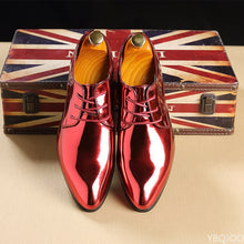 Load image into Gallery viewer, Patent Leather Men Oxfords Shoes