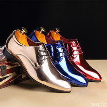 Load image into Gallery viewer, Patent Leather Men Oxfords Shoes