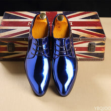 Load image into Gallery viewer, Patent Leather Men Oxfords Shoes