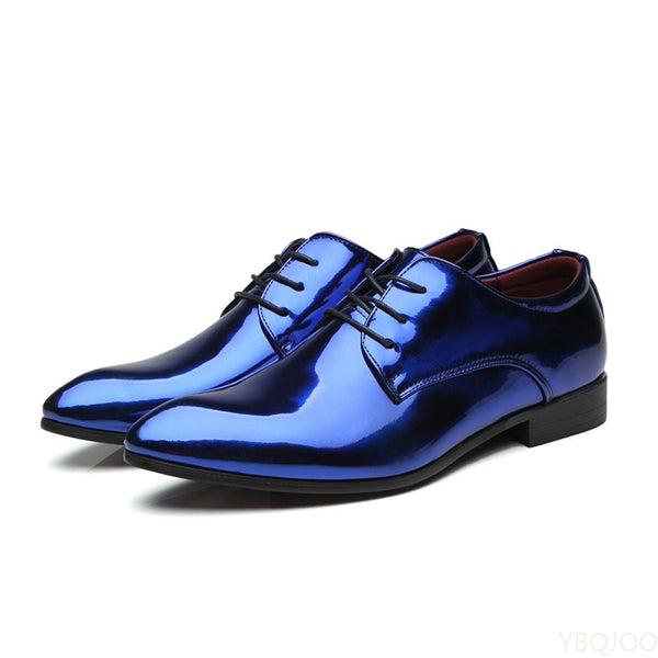 Patent Leather Men Oxfords Shoes