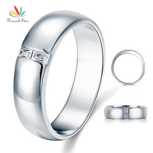 Load image into Gallery viewer, Peacock Star Men's Wedding Band Solid 925 Sterling Silver Ring Jewelry