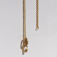 Load image into Gallery viewer, Peri'sBox Gold Color Double Circle Carabiner Necklaces Micro Paving CZ