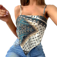 Load image into Gallery viewer, Tops New Women&#39;s Printing Tie Backless Silk Satin - Sophornlilly