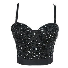 Load image into Gallery viewer, Pink Bead Women&#39;s Bra Summer Bustier Costume Diamond Push Up