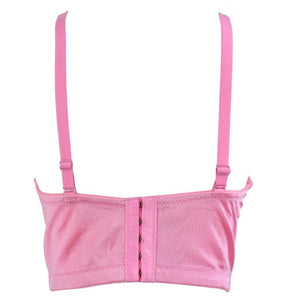 Pink Bead Women's Bra Summer Bustier Costume Diamond Push Up