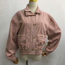 Load image into Gallery viewer, Pink Women Corduroy Long Sleeve Coat