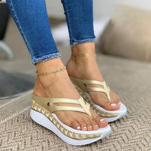 Load image into Gallery viewer, Platform Flip flops Wedges Women Summer