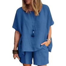 Load image into Gallery viewer, 2pcs/set Comfy Short Sleeve Outfits Loose Fit