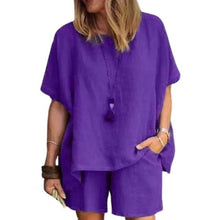 Load image into Gallery viewer, 2pcs/set Comfy Short Sleeve Outfits Loose Fit