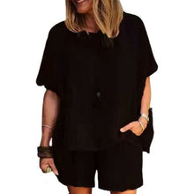 Load image into Gallery viewer, 2pcs/set Comfy Short Sleeve Outfits Loose Fit