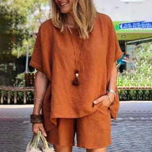 Load image into Gallery viewer, 2pcs/set Comfy Short Sleeve Outfits Loose Fit