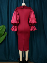 Load image into Gallery viewer, Long Sleeve Bodycon Bow Collar