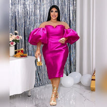 Load image into Gallery viewer, Shiny Tube Tops Sexy Off Shoulder Dress