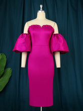 Load image into Gallery viewer, Shiny Tube Tops Sexy Off Shoulder Dress