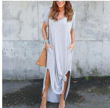Load image into Gallery viewer, Plus Size 5XL Sexy Women Dress Summer Solid Casual Short Sleeve - Sophornlilly
