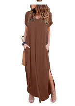 Load image into Gallery viewer, Plus Size 5XL Sexy Women Dress Summer Solid Casual Short Sleeve - Sophornlilly