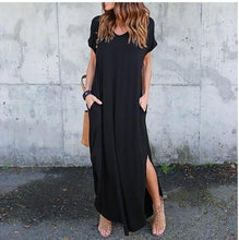 Load image into Gallery viewer, Plus Size 5XL Sexy Women Dress Summer Solid Casual Short Sleeve - Sophornlilly
