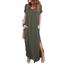 Load image into Gallery viewer, Plus Size 5XL Sexy Women Dress Summer Solid Casual Short Sleeve - Sophornlilly