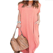 Load image into Gallery viewer, Plus Size 5XL Sexy Women Dress Summer Solid Casual Short Sleeve - Sophornlilly