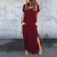 Load image into Gallery viewer, Plus Size 5XL Sexy Women Dress Summer Solid Casual Short Sleeve - Sophornlilly