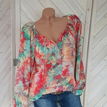 Load image into Gallery viewer, Plus Size 5XL Top Women Blouses Casual Beach Long Sleeve Loose Shirt