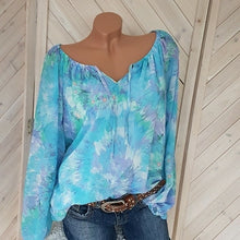 Load image into Gallery viewer, Plus Size 5XL Top Women Blouses Casual Beach Long Sleeve Loose Shirt